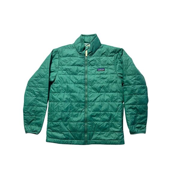 Patagonia Other - Patagonia Kids Nano Puff Brick Quilt Full Zip Jacket Heartleaf Green Large NWT